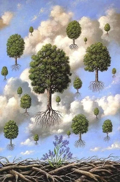 Raízes das árvores de Rafal Olbinski