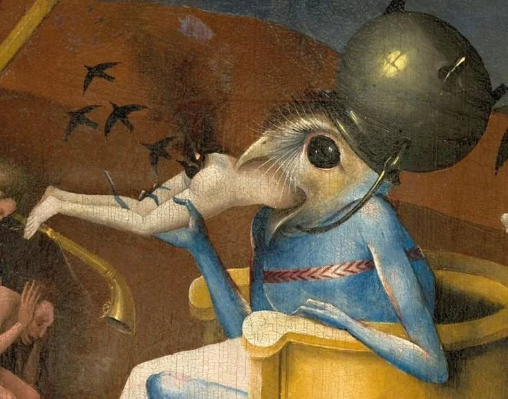 Detalhe do Jardim das delícias de de Hieronymus Bosch