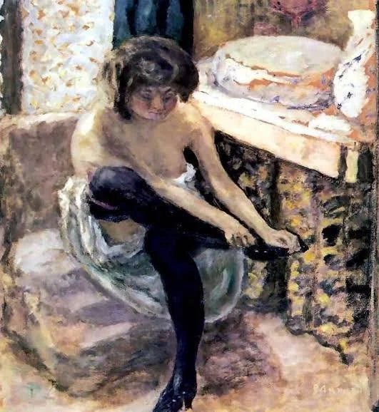Mulher em meias pretas de Pierre Bonnard