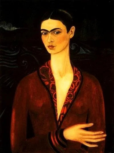 Autorretrato com um vestido de veludo de Frida Kahlo
