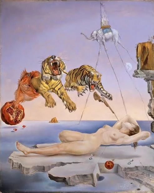 Sonho Causado pelo Voo de uma Abelha ao Redor de uma Romã um Segundo Antes de Acordar de Salvador Dali