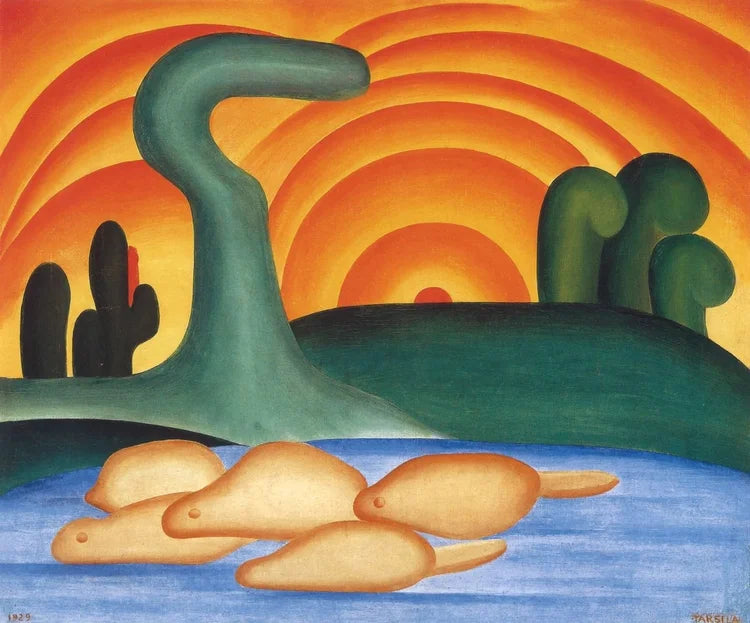 Sol poente de Tarsila do Amaral